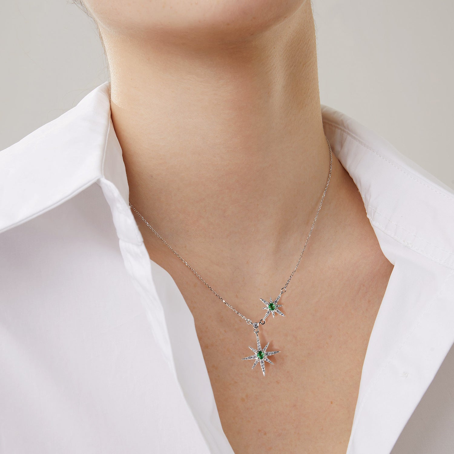 Stellar Emerald Sparkle Necklace
