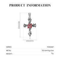 Thorn Rose Cross Necklace