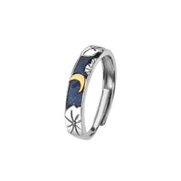 Lotus Pond Moonlight Couple Ring