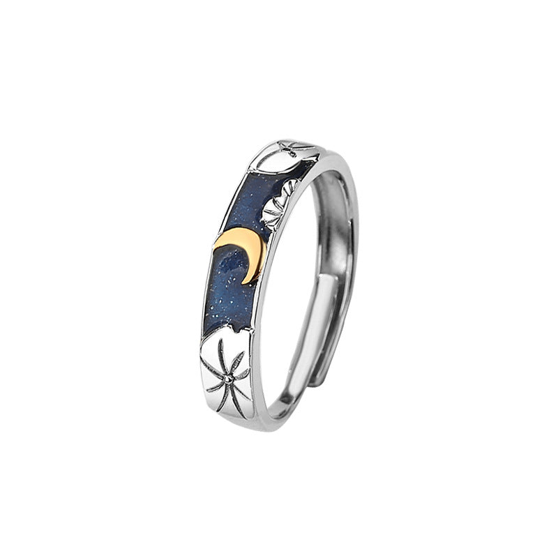 Lotus Pond Moonlight Couple Ring