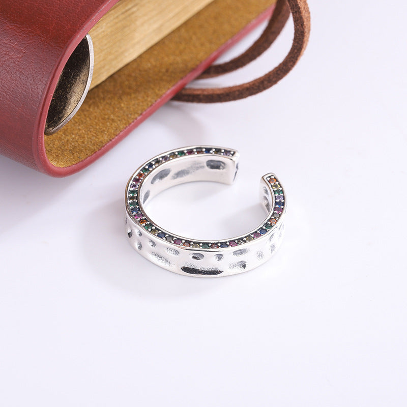 Rainbow Texture Vintage Ring