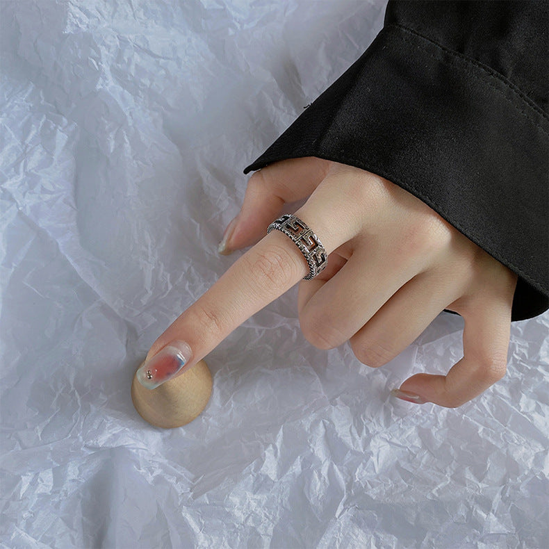 Vintage Square Pattern Ring