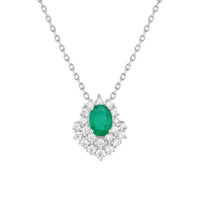 Emerald Luminous Leaf Necklace