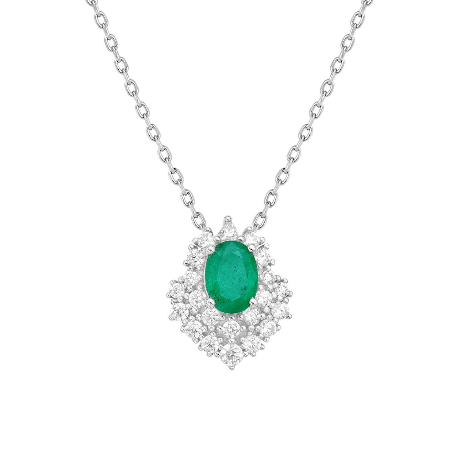 Emerald Luminous Leaf Necklace