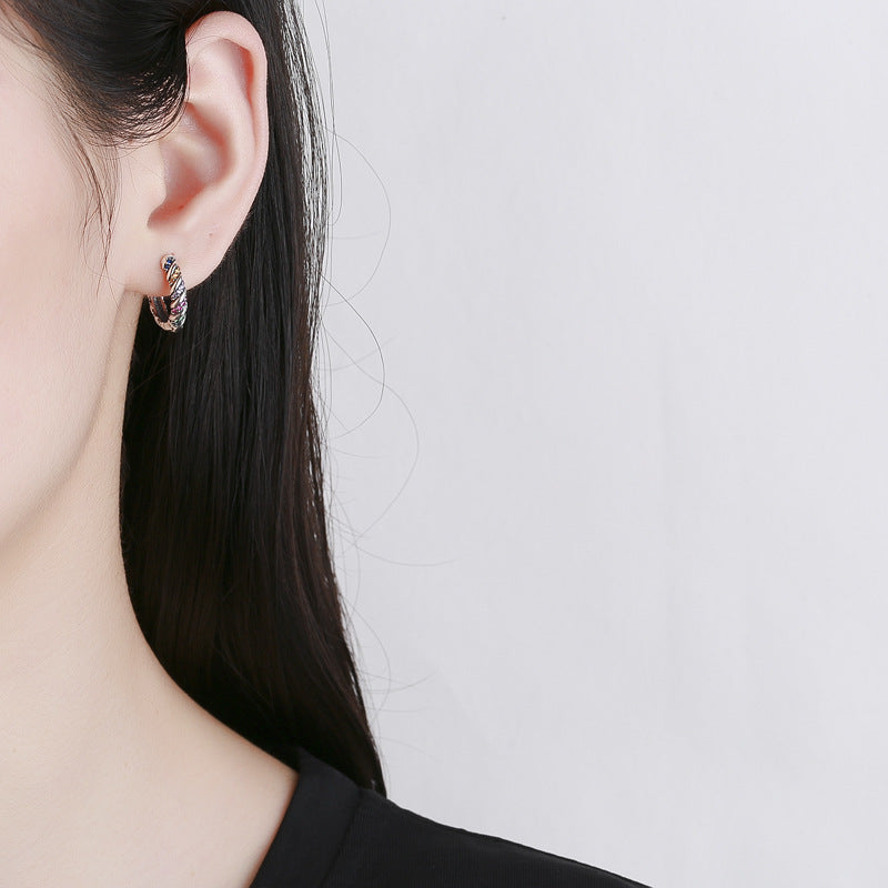 Multi-Color Striped Earrings