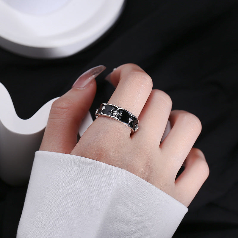 Black Iris Crown Ring