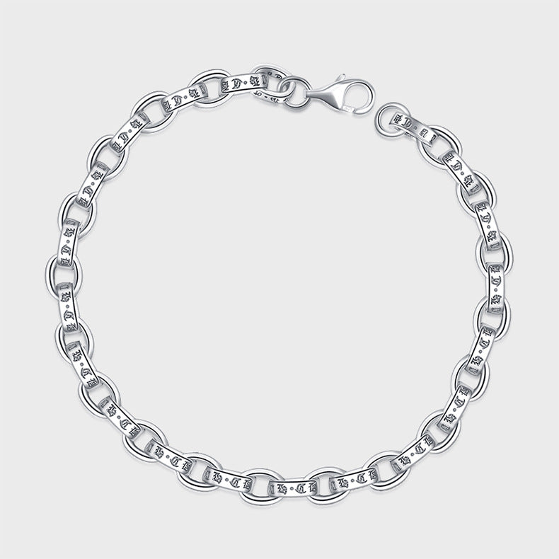 Anchor Letter Cross Bracelet