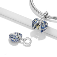 Blue Star Love Lock Pendant Bead