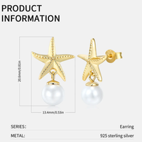 Starfish Pearl Earrings